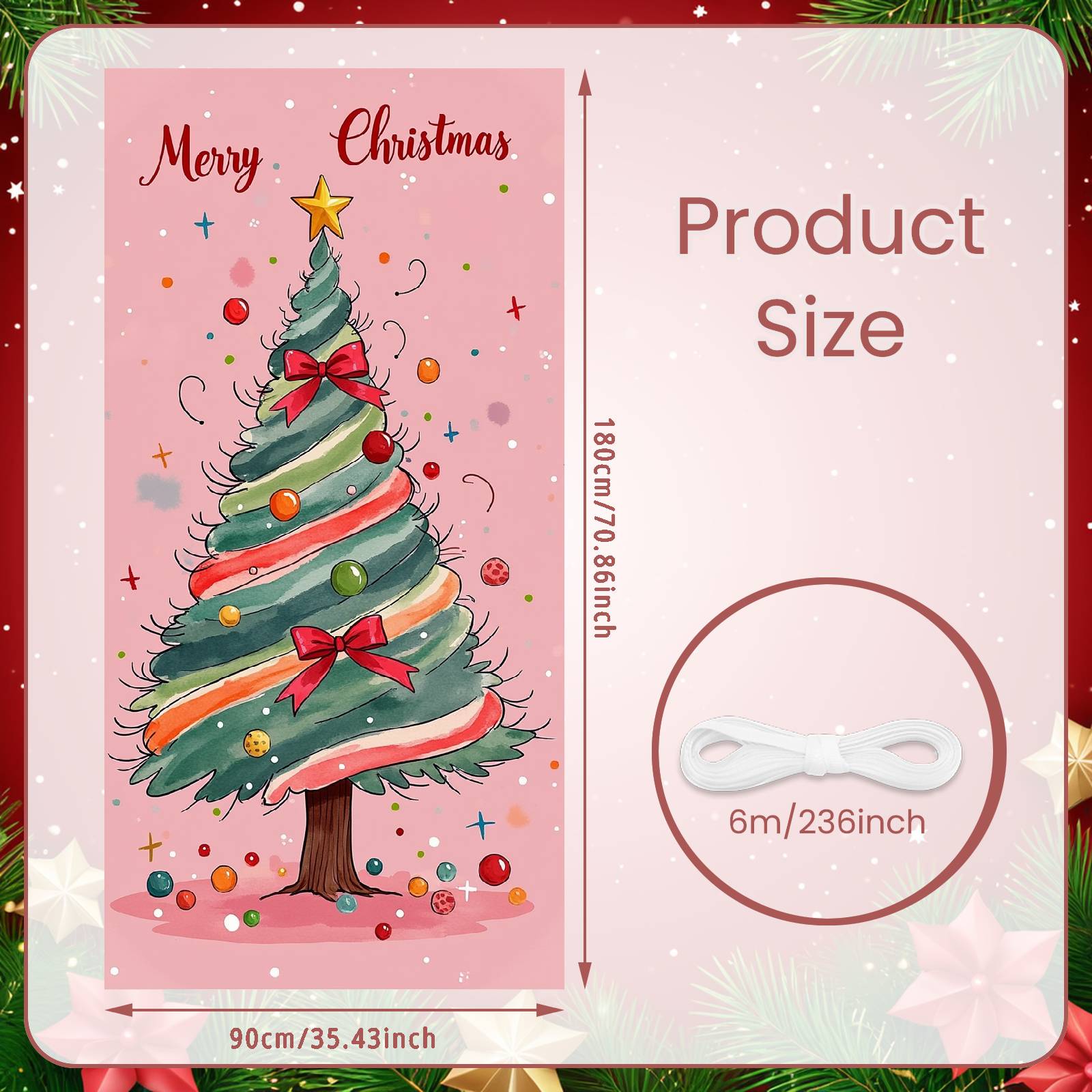 

Christmas Party Display Green Pine Xmas Display Xmas Celebration Backdrop Red Berries Holiday Event Background For Winter Party