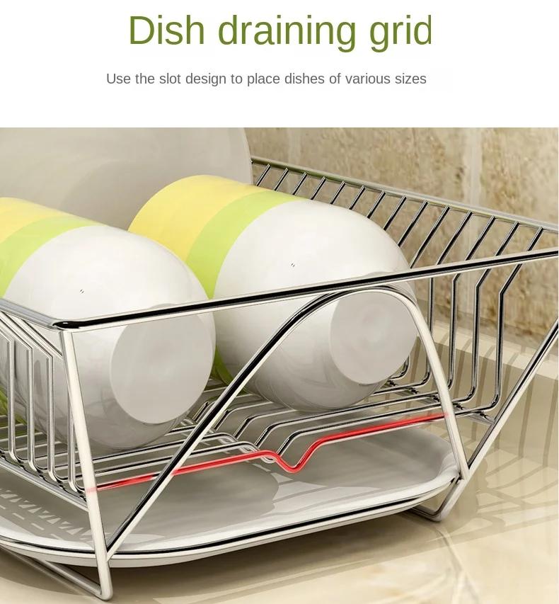 Dish Drying Rack for Cup Dishes Kitchen Organizer Kitchen Gadgets Multifunctional Kitchenware Plate Rack Storage Drainer Dishes