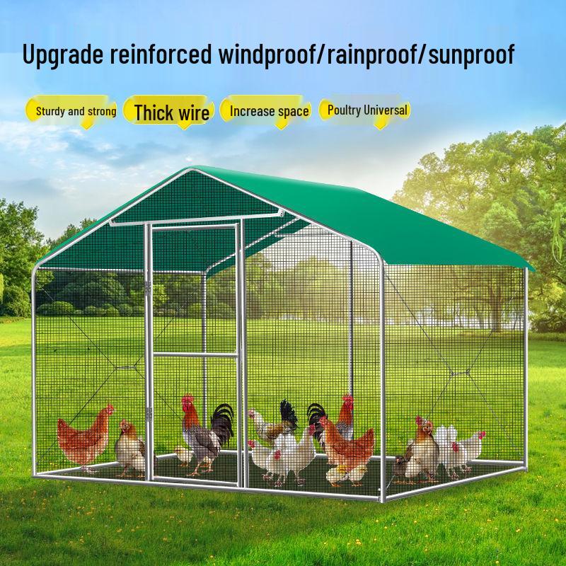 Outdoor Chicken Coop Cage: Rainproof, Windproof, Sun-Protected Shelter for Poultry and Pigeons
