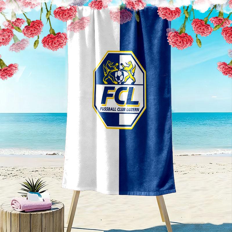 FC Luzern Print Beach Towel, Large Soft Quick Dry Towel for Beach Camping Swimming