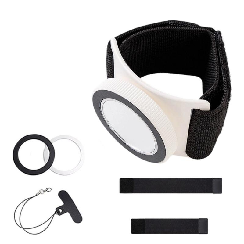 Wrist Strap Phone Holder with Mirror for Phone 16 15 Magnetic Wristband Phone Holder Armband Stand Easy To Disassemble