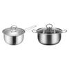 Milk Pot Multifunction Pot Saucepan with Lid Soup Pan Stainless Steel Pot Stockpot for Cafe Kitchen Home Restaurant Sauce