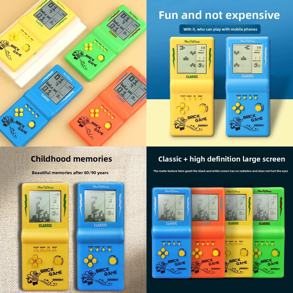 Classic Tetris Handheld Game Console With Large Screen For Retro Gaming Enthusiasts