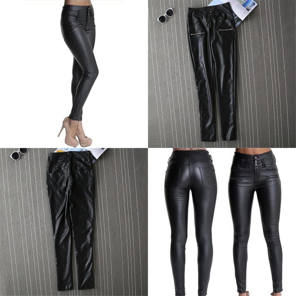 Womens Sexy Fashion Faux Leather Tight Pants With Premium Quality And Timeless Appeal