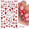 New Nail Art Stickers European and American Ghost Festival Dark Butterfly Bloodthirsty Rose Skull Zombie Nail Decal