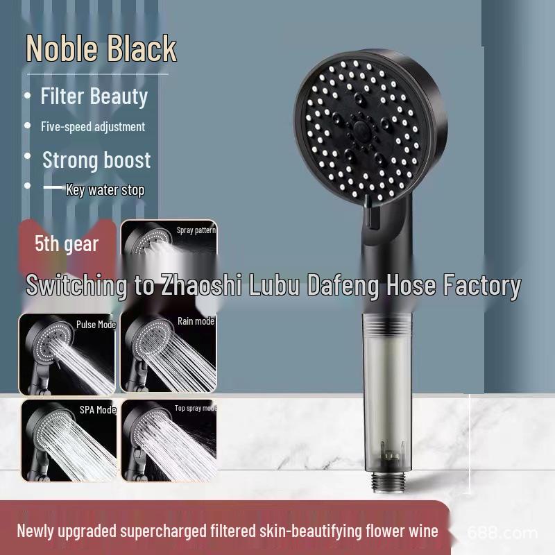Adjustable Pressurized Handheld Shower Head with Massage & Water-Saving Features