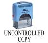 UNCONTROLLED COPY Self Inking Rubber Stamp Office Stationary Custom Shiny