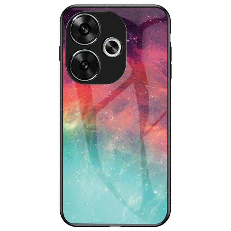 

Для Xiaomi Redmi Turbo 3 5G чехол тонкий закаленный стеклянный чехол для телефона Color Starry Sky