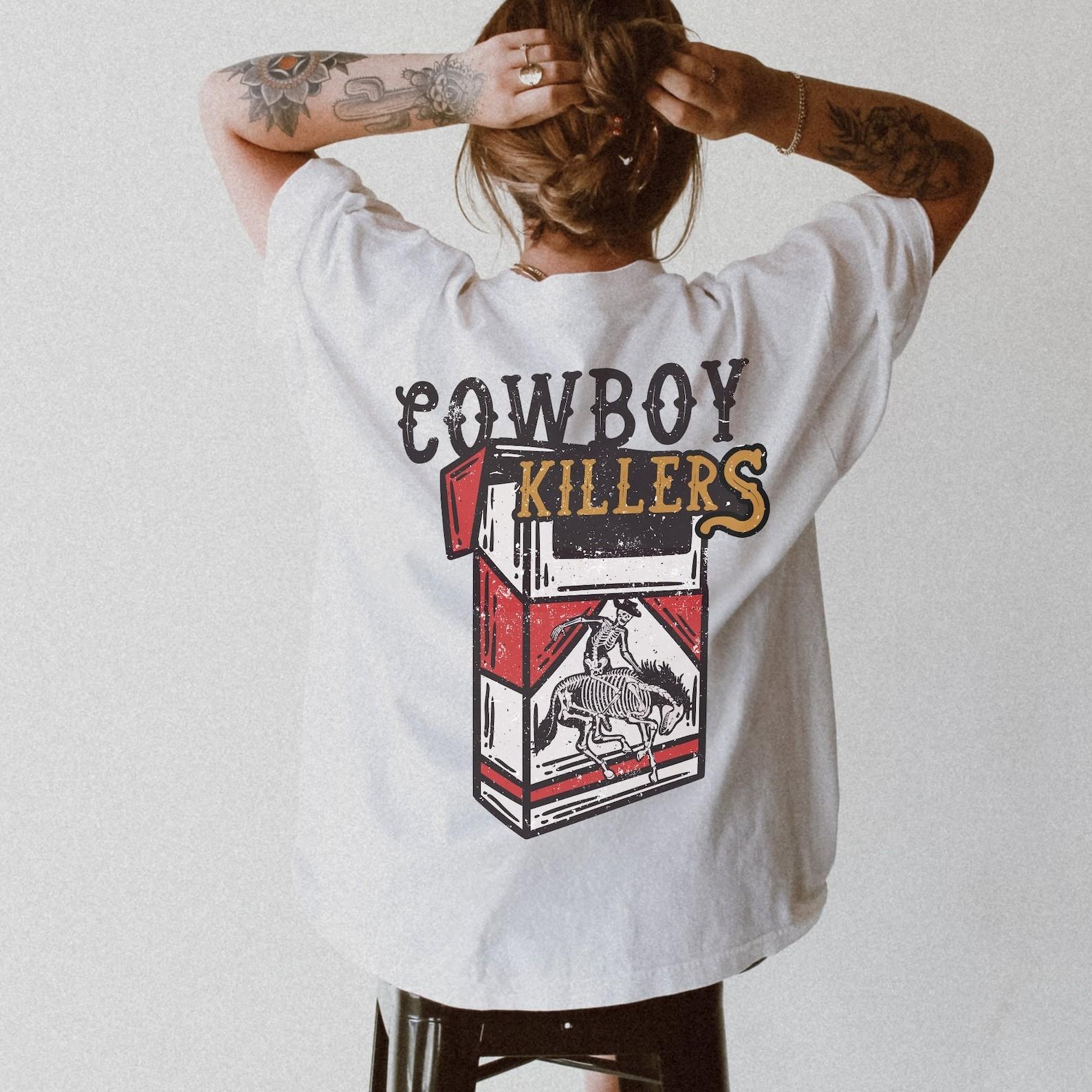 Cowboy Killers Graphic Tee - Vintage-Inspired Western T-Shirt, Retro Cowboy XXL