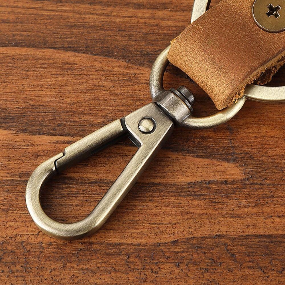 Crazy Horse Leather Leather Pendant Zinc Zinc Alloy Backpack Pendant Cowboy Style Car Key Chain  Unisex