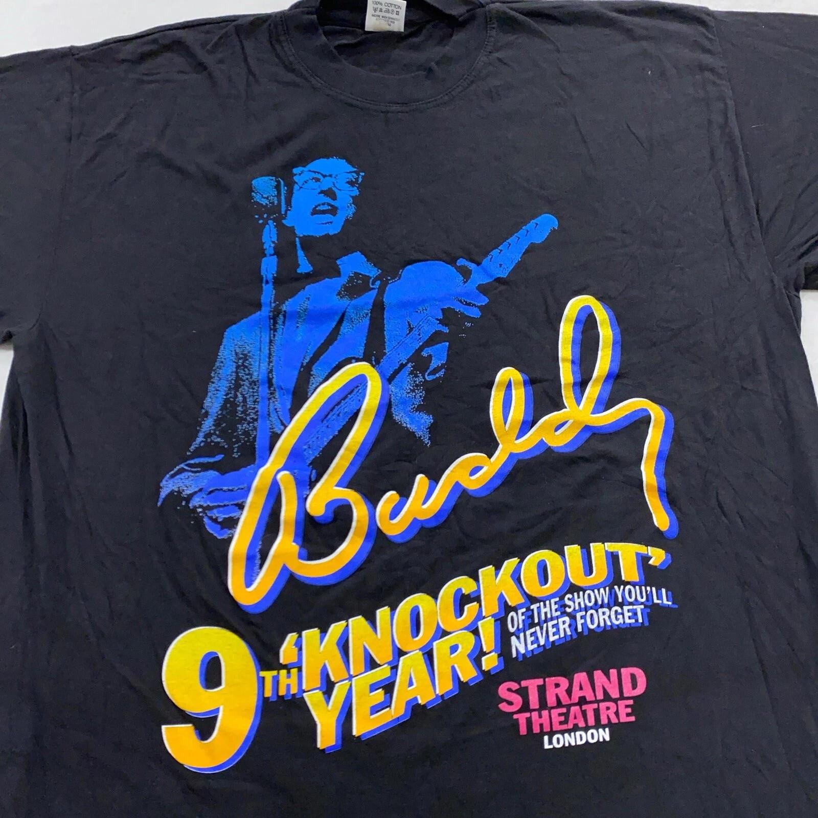 vintage 90s BUDDY HOLLY MUSICAL STRAND THEATRE LONDON T-Shirt LARGE soft S