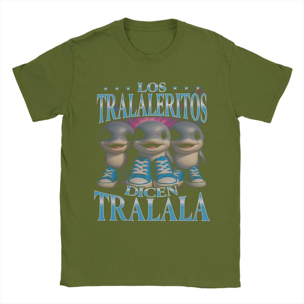 Herr Los Tralaleritos Säger Tralala Italiensk Hjärnröta Bootleg T-shirt Toppar Kortärmad Rundhalsad T-shirt
