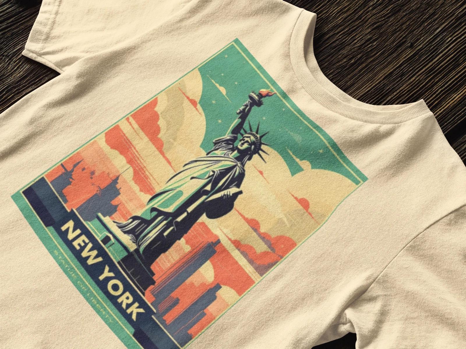 Vintage New York T-Shirt,Lady Liberty Shirt,NY State Tee,NYC T-Shirt,NY City Tee L