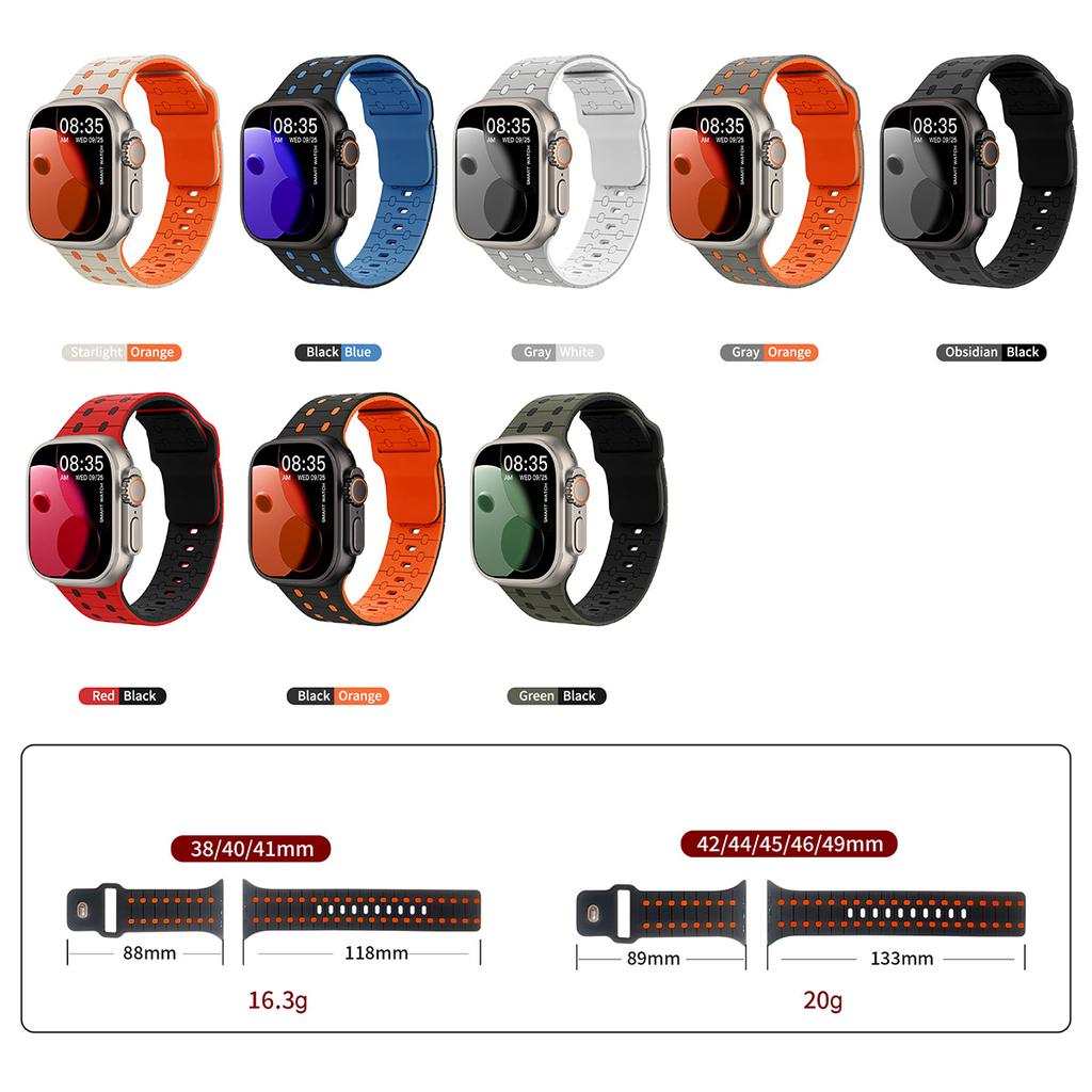 Magnetic Silicone Bracelet For Apple Watch ultra 2 Band 49mm 45mm 44mm 40mm 42mm 46mm 41mm 38mm Strap IWatch Series 10 SE 9 8 7