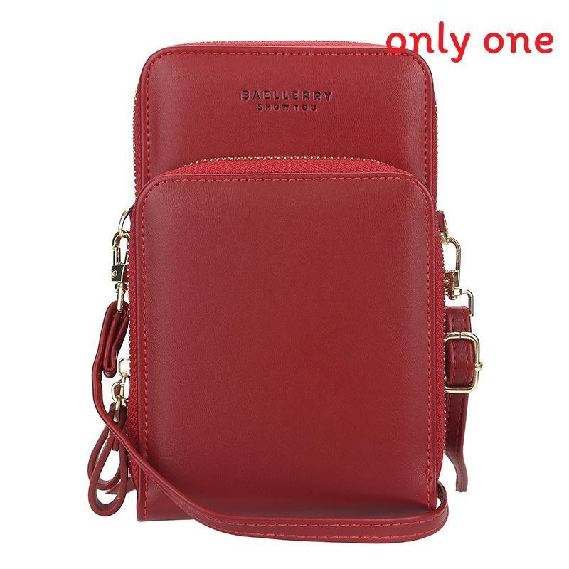 Baellerry Womens Wallet Pu Leather Large Capacity Zipper Crossbody Phone Bag For Daily Use