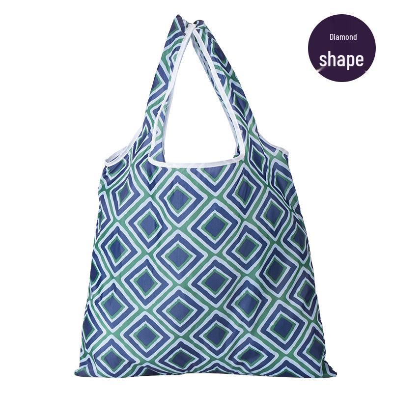 Eco-Friendly Large Capacity Foldable Tote Bag with Logo Print - Creative and Portable Design