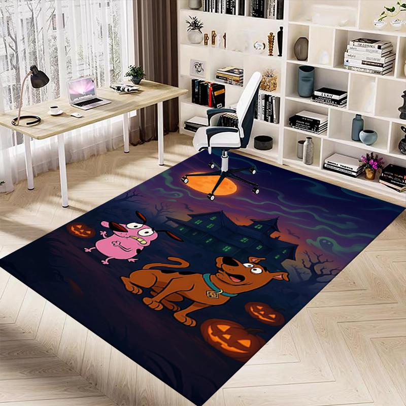 1pz Tappeto di Scooby Doo per Halloween Antiscivolo in Poliestere Tappetino per Pavimento per Ufficio, Camera da Letto