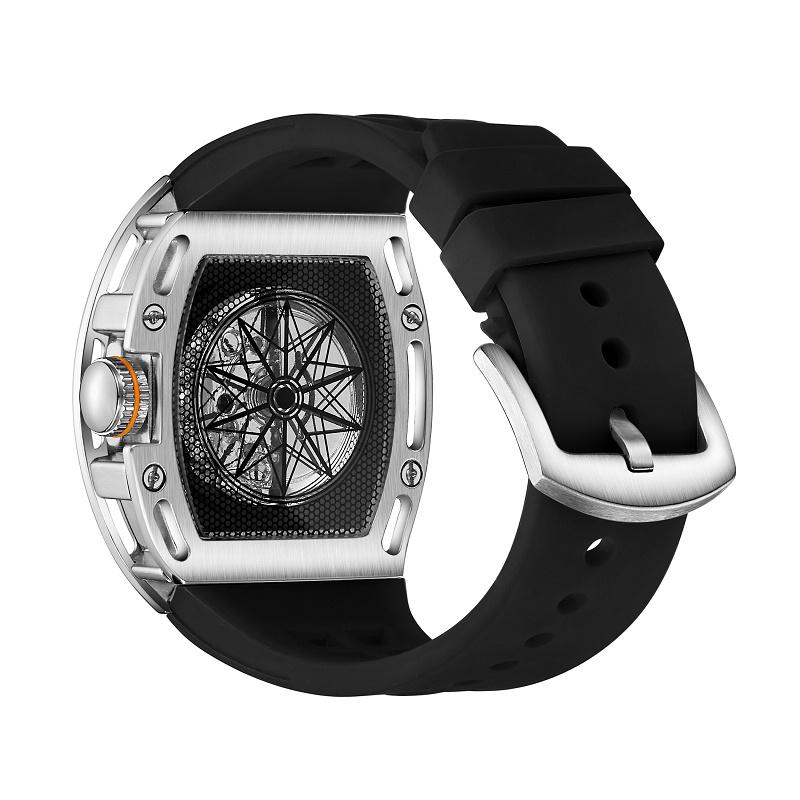 Luxury Skeleton Man Watch High Quality Waterproof Luminous Men's Wristwatch Rubber Belt Men Quartz Watches Sports Clock