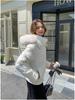 Women’s Short Big Fur Collar Hooded Windproof Thicken Warm Winter Jacket