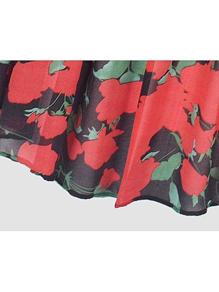 Xitao Loose Fashion Women Chiffon Print Shirt Top GJ0024