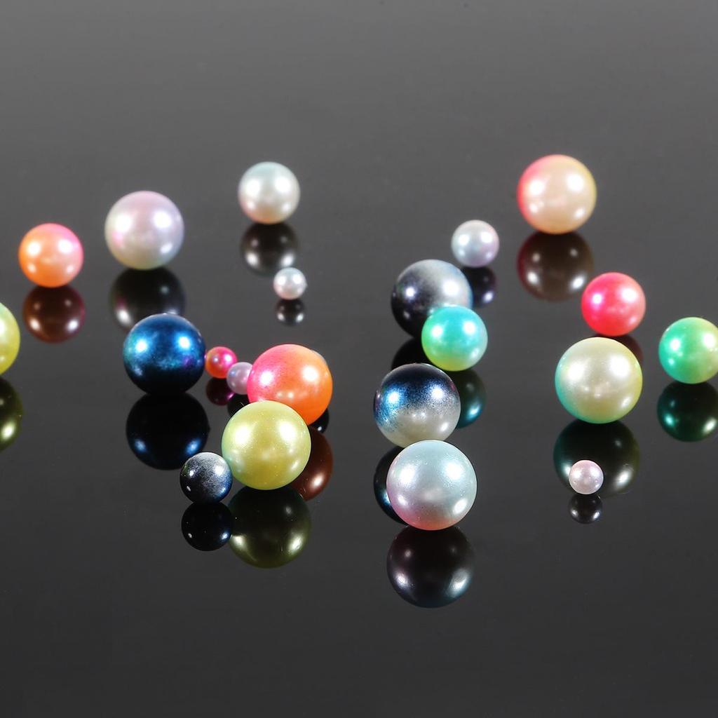 4-10mm Iridescent ABS Imitation Pearl Beads for DIY Decoration