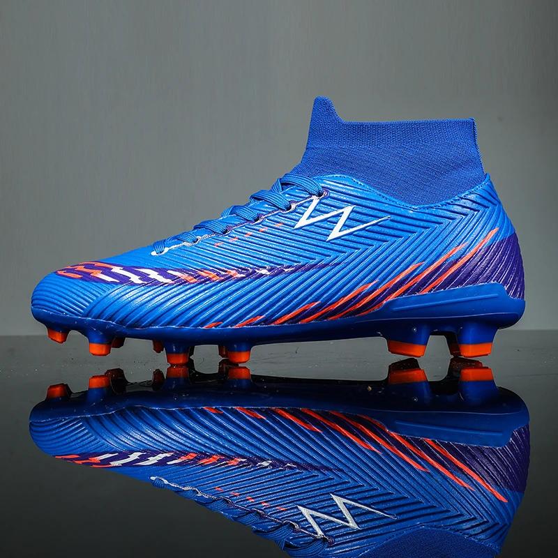 Men Original Soccer Shoes Football Shoes Society Outdoor Sports Sneaker Studded Training Top Quality Long Spikes Football Shoes