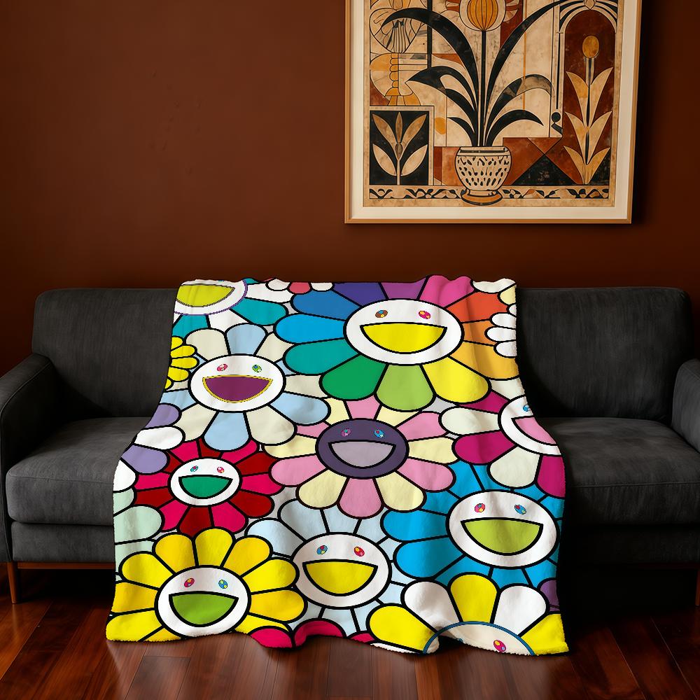 Decke Super Art M-Murakami-ES Warm Bequem Plüsch T-TakashiS-ES Überwurf Kindermode Zuhause Sofa Schlafzimmer Geschenk