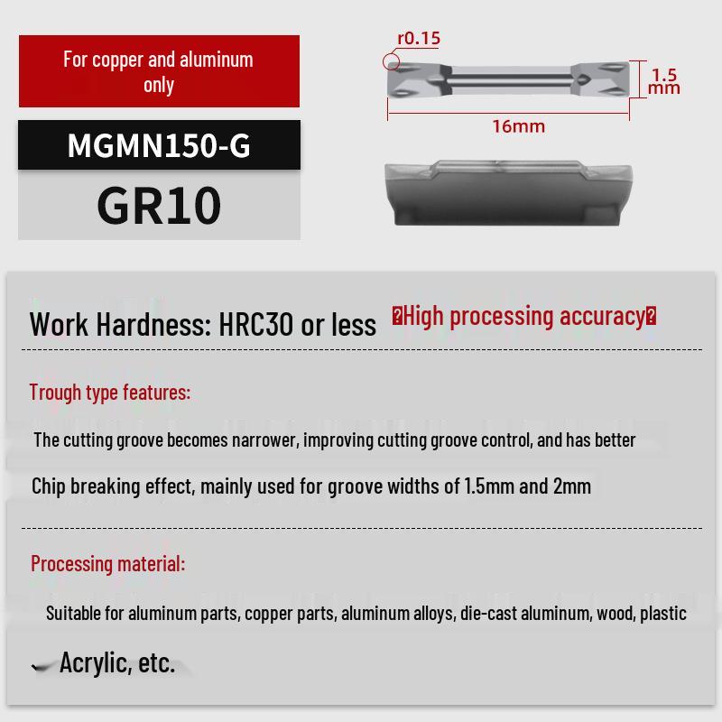 MGGN400/MGMN300/200 CNC Grooving and Parting Cutter Blade