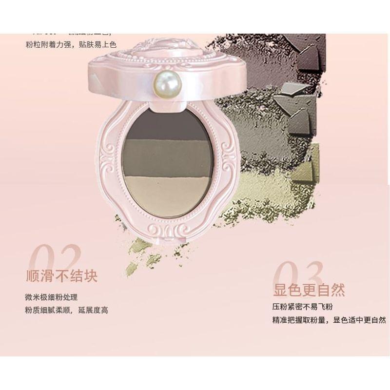 COLORROSE - Western Antique Embossed Tri-Color Eyebrow Powder