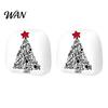 Funny Christmas Car Prints 2Pcs Headrest Covers, Elastic Holiday Printed Head Rest Cover, Fabric Seat Accessories Auto Pillow Protector for