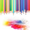 HIFORNY 80 Color Pencil Set with 72 Colors, Sketchbook, and 0.5 Sharp Pencil (80 Count)
