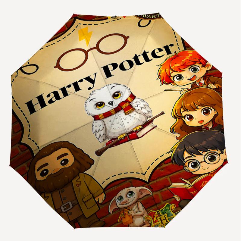 1PC Hogwarts Platform 9 3/4 Umbrella-8-Rib Reinforced, Automatic Open, Lightweight & Durable, Cute Fashion Accessory for Outdoor, D2686