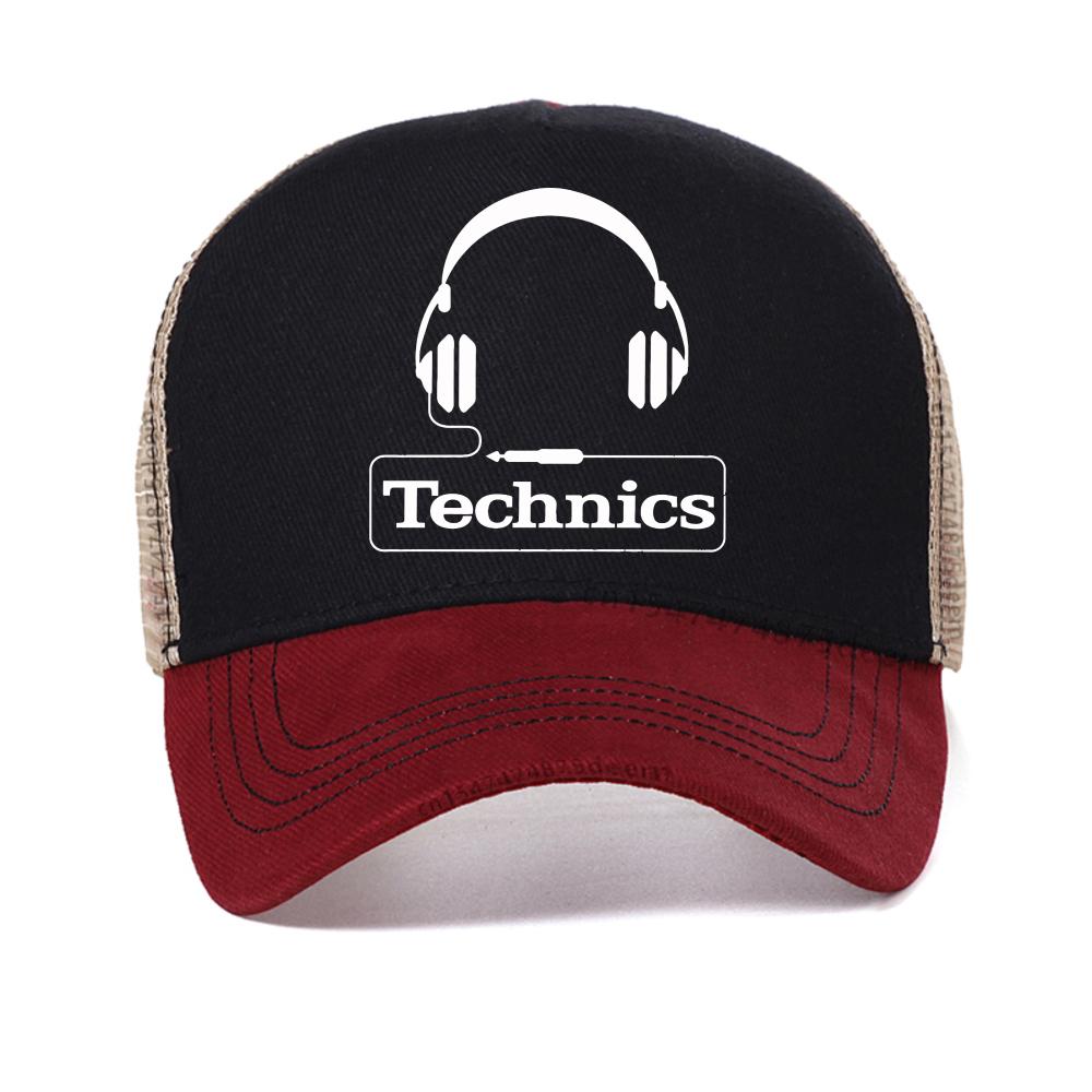 Technics Headphone Print baseball cap Vinyl Master DJ Technics hip hop caps fashion Breathable Unisex sun hat mesh Snapback Hats
