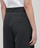MUSINSA STANDARD WOMAN Women'S Real Wide Belted Slacks [Charcoal Gray]
