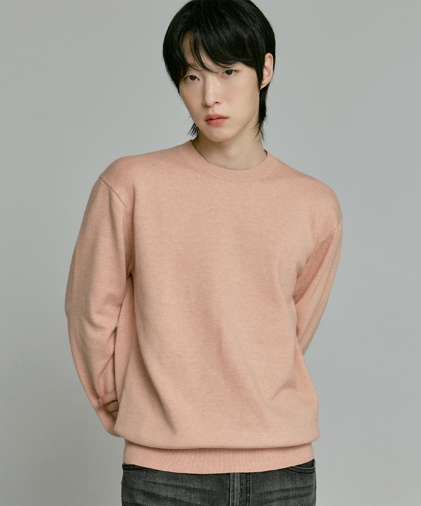 210EDIT [2-Pack] Unisex Soft Knit Round Neck [10Color]_Zz4Sw070 (B Type)