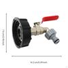 IBC Tank Adapter with Shutoff Brass Tote Leakproof for Garden Watering 12IN Nipple Faucet