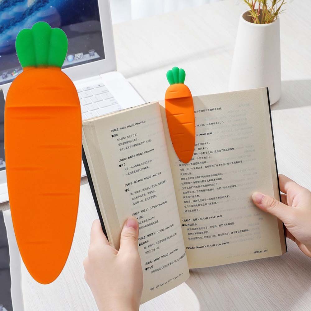 For Kids Gift Children DIY Office Stationery School Supplies 3D Stereo Book Marks Carrot Bookmark