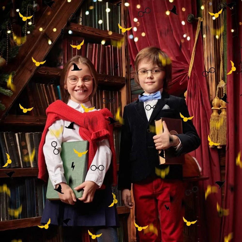 Witch Bats Halloween Confetti Glitter Decorations Cartoon Halloween Party Decor Haunted House