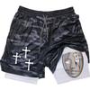 2026 Summer Jogging Shorts Men's Gym Shorts 2 In 1 Mesh Quick Dry Sport Performance  Fitness Workout Double Layered Board Shorts