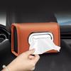 Car Tissue Box Holder Pu Leather Car Center Console Armrest Napkin Box, Hanging Multi-Functional Tissue Box, Tissue Bag