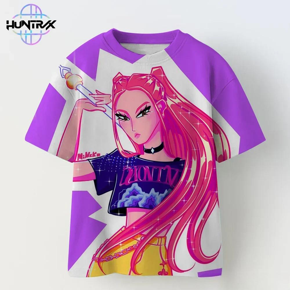 T-Shirts Girls Casual Fashion Cartoon Printed Short Sleeve Kids Comfort Girl T-Shirt Clothing Top