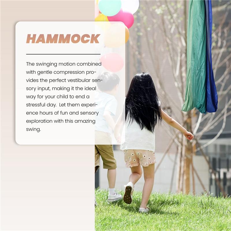 M-Modern-Therapeutic Sensory Swing, Hug Ceiling Snuggle Swing, Adjustable Fabric Hammock For Outdoor Room, Autism, Yoga Hammock