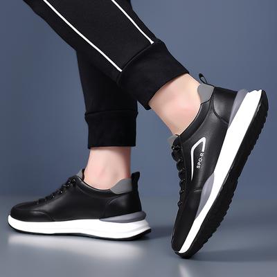Fashion Brand Men Casual Shoes All-match Men's Travel Walking Shoes Stylish Men's Lace-Up Vulcanize Footwear Leather Male Outdoor Flats
