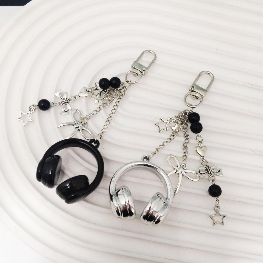 Yogodlns Premium Music Headphone Bag Charms Unisex Keychain Phone Strap Couple Gifts Backpack Pendant Accessory