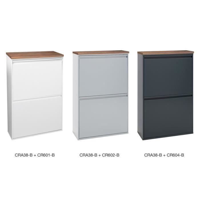 ARREGUI Basic CRA38-B Plateau, plan de travail pour meuble de tri et poubelle de recyclage ARREGUI Basic et Vario, noyer brut
