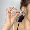 European-American Holiday Cartoon Earrings: Gingerbread, Bell & Bow Design