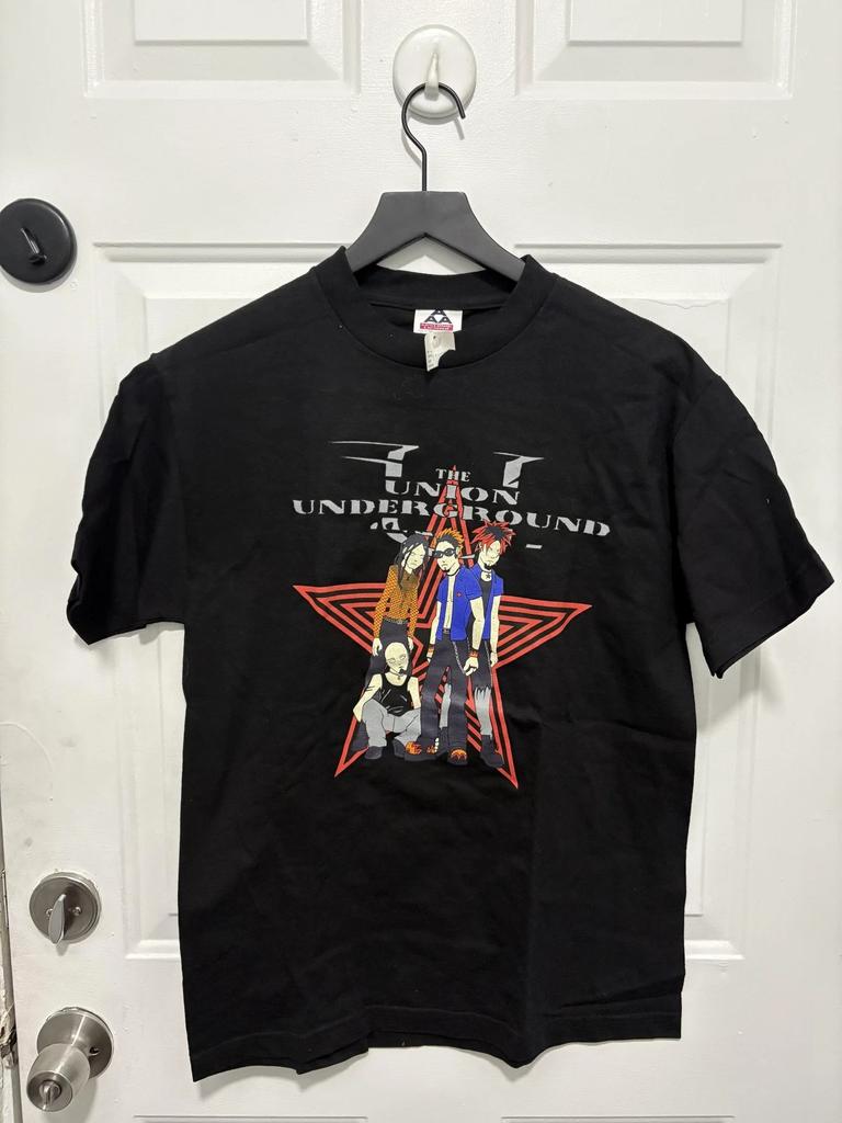 Vintage The Union Underground Shirt Mens Medium Black Band Y2K Tee Alstyle