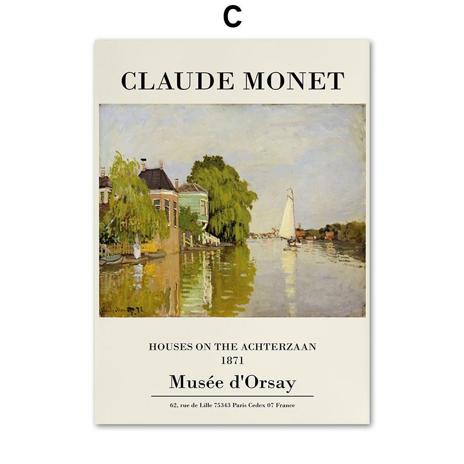Van Gogh Claude Monet Abstract Vintage Wall Art Canvas Painting Nordic Posters And Prints Wall Pictures For Living Room Decor