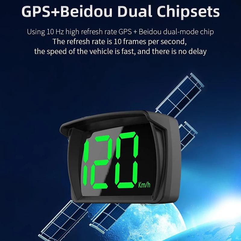 Universal Car Head-up Display GPS Mph Km/h HUD Digital Speedometer Head Up Display Big Font Speed Real Time Meter KMH All Car