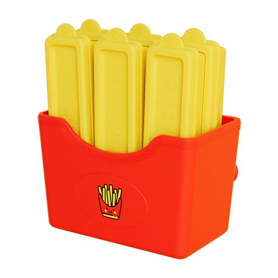 Set Silicone Ice Pop Mold with Suction Cup French Fries Shaped Ice